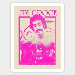 Jim Croce || Pink Vintage Variant Sticker